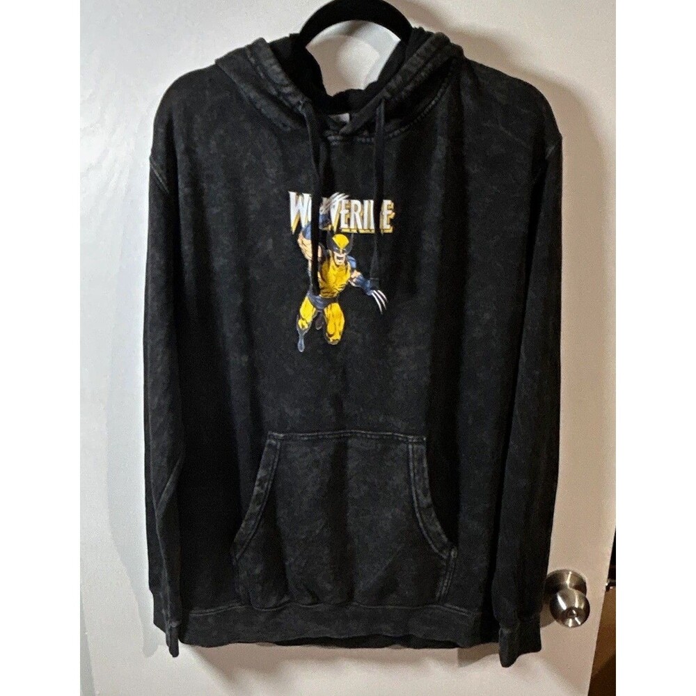 Independent Trading Company Men’s Size L Black Wolverine Graphic Pullover Hoodie